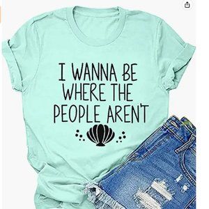 Disney Women's Mermaid Where The People Aren't Tee t-shirt XL